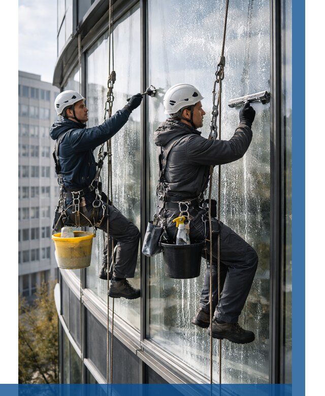 Мойка панорамных окон в Новокубанске от 364 р. заказать у ВЫСОТНИК-Нкб