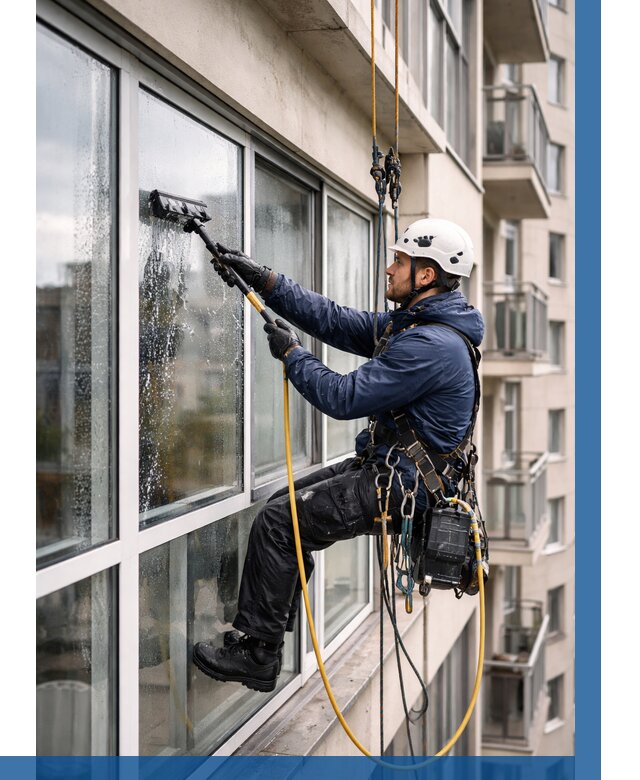 Мойка балконного остекления в Новокубанске от 3639 р. | ВЫСОТНИК-Нкб