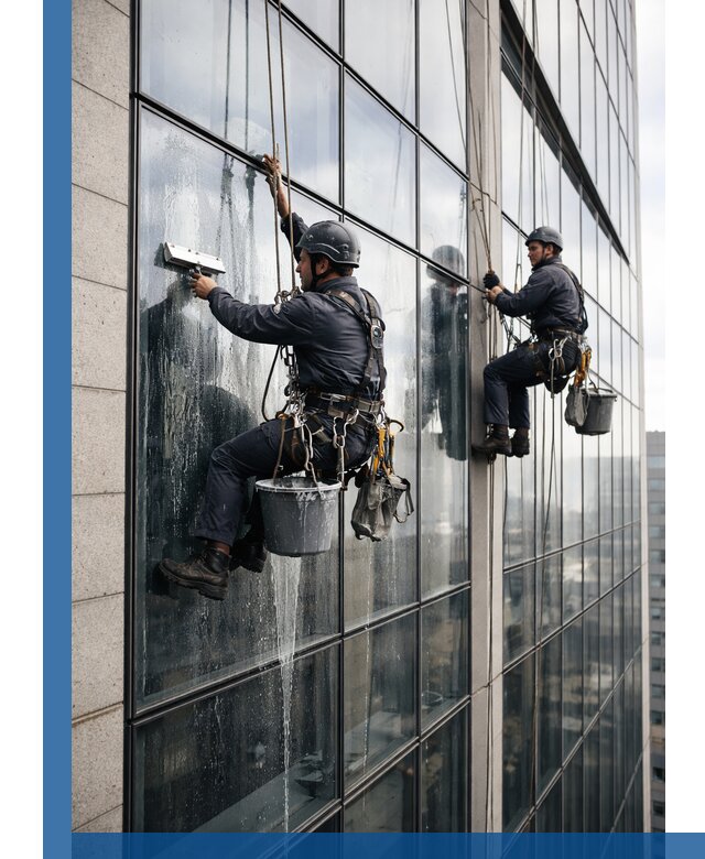 Профессиональная мойка стеклянных фасадов зданий в Новокубанске