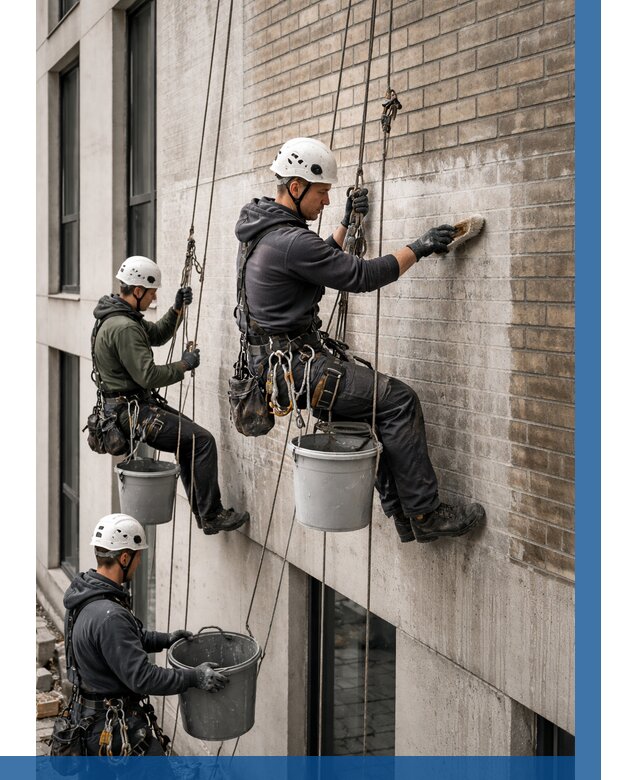 Удаление высолов с фасада в Новокубанске от 260 р. | ВЫСОТНИК-Нкб