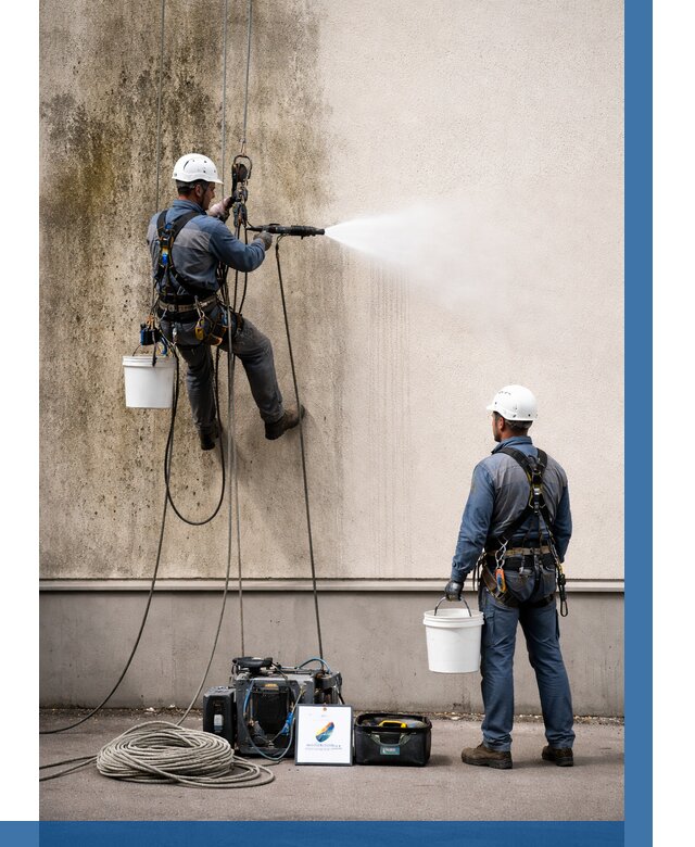 Очистка фасада от плесени в Новокубанске от 312 р. | ВЫСОТНИК-Нкб