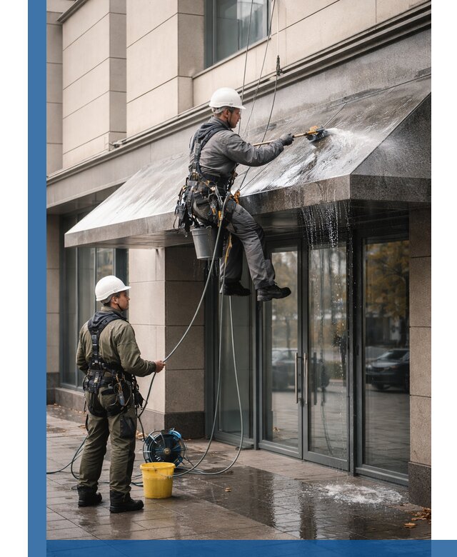 Профессиональная мойка козырьков и навесов в Новокубанске