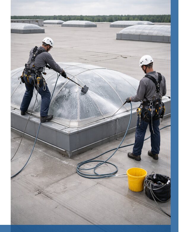 Мойка зенитных фонарей в Новокубанске, заказать от 4679 р. | ВЫСОТНИК-Нкб