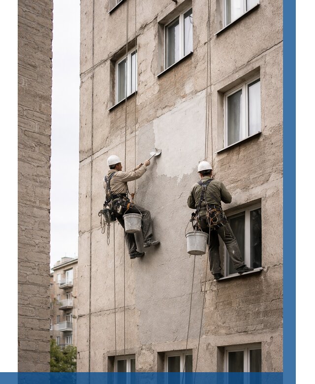 Косметический ремонт фасада в Новокубанске от 1144 р. | ВЫСОТНИК-Нкб