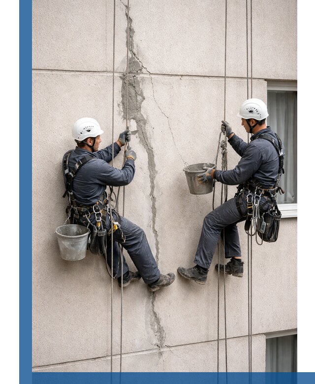 Заделка трещин на фасаде в Новокубанске с гарантийным ремонтом