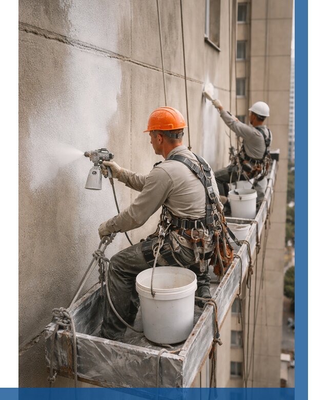 Грунтовка фасада на высоте в Новокубанске от 125 р. | ВЫСОТНИК-Нкб