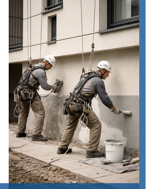 Окраска цоколя здания в Новокубанске от 468 р. под ключ | ВЫСОТНИК-Нкб