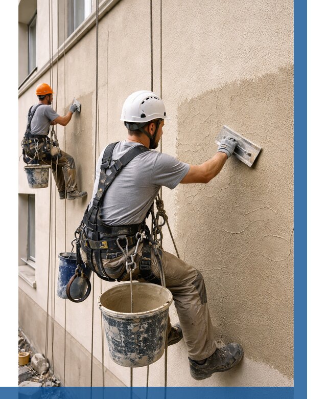 Декоративная штукатурка фасада в Новокубанске от 1248 р. | ВЫСОТНИК-Нкб