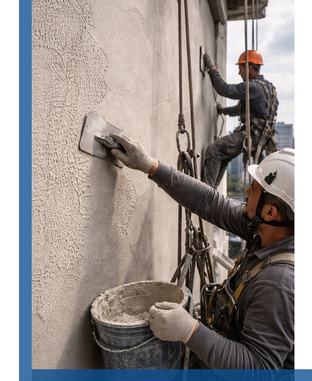 Декоративная штукатурка фасада с утеплением и защитой в Новокубанске
