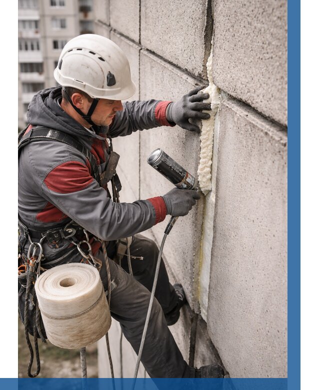 Утепление межпанельных швов в Новокубанске от 728 р. | ВЫСОТНИК-Нкб