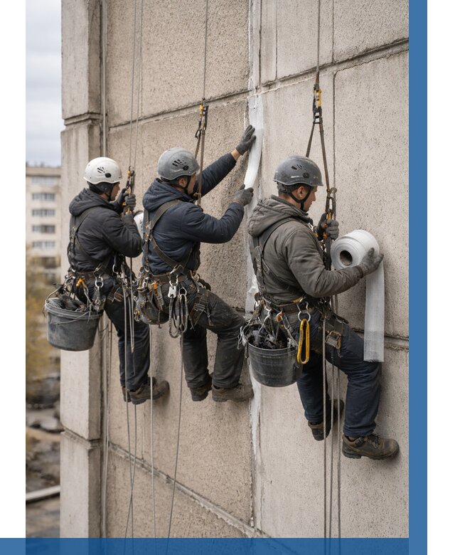 Ремонт межпанельных швов в Новокубанске от 780 р. | ВЫСОТНИК-Нкб