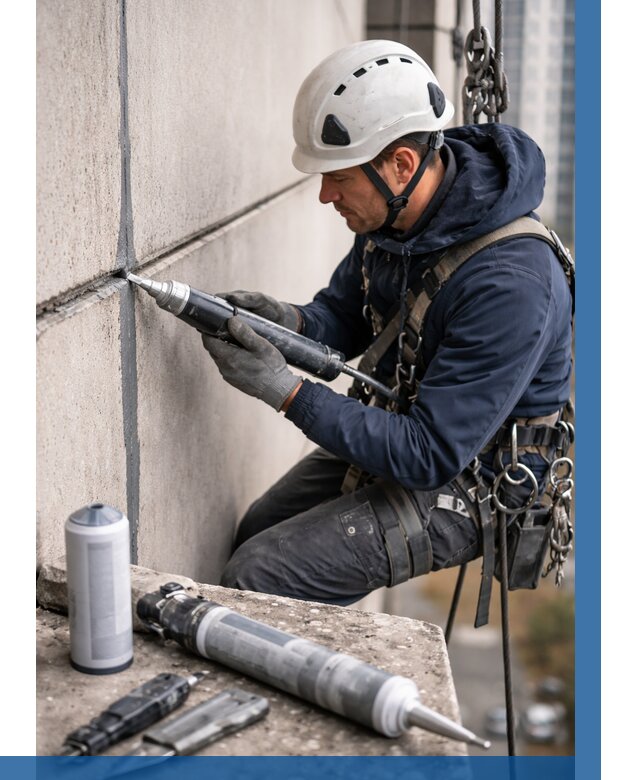 Вторичная герметизация швов в Новокубанске от 468 р. | ВЫСОТНИК-Нкб