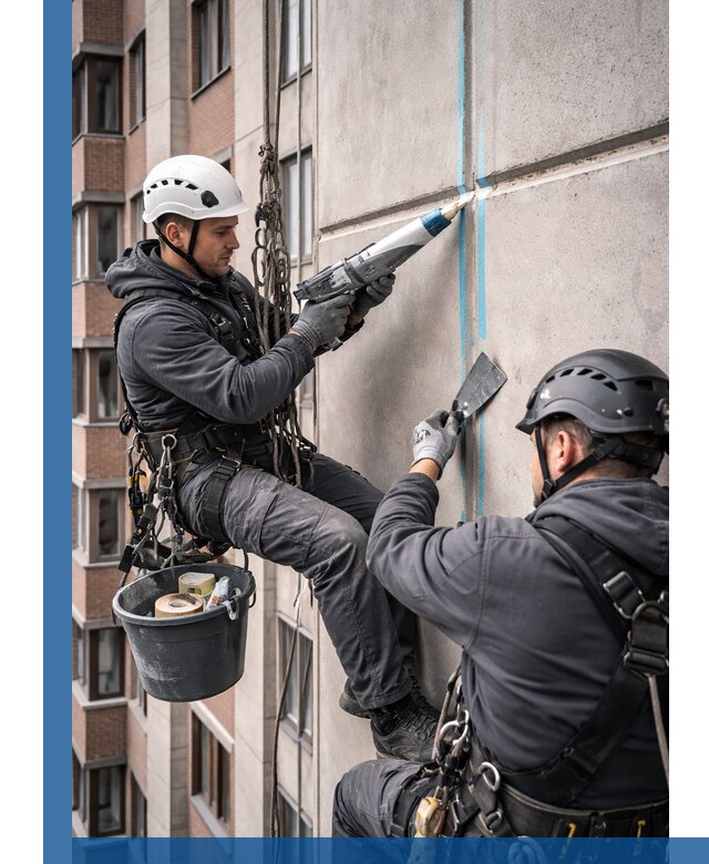 Вторичная герметизация швов фасада и кровли в Новокубанске