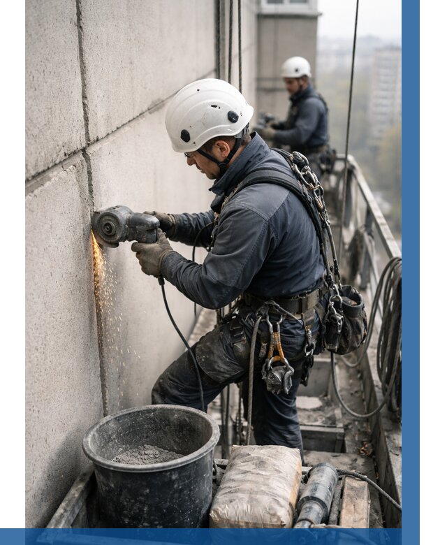 Штробление межпанельных швов в Новокубанске от 1248 р. | ВЫСОТНИК-Нкб