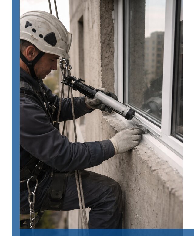 Герметизация оконных швов снаружи в Новокубанске профессионально