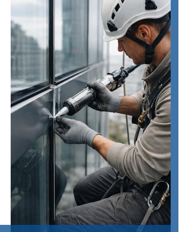 Герметизация стыков витража в Новокубанске от 1248 р. | ВЫСОТНИК-Нкб