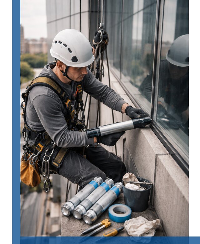 Герметизация стыков витража в Новокубанске для герметичных фасадов
