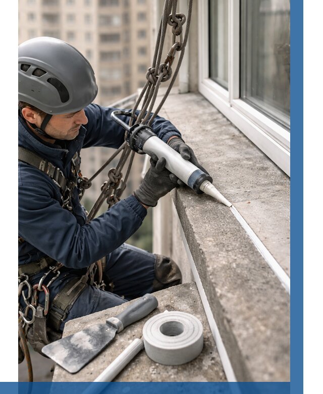 Герметизация балконного козырька в Новокубанске от 4679 р. | ВЫСОТНИК-Нкб