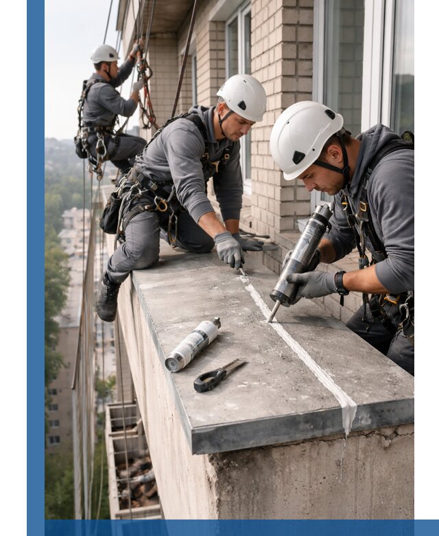 Герметизация балконного козырька в Новокубанске профессионально