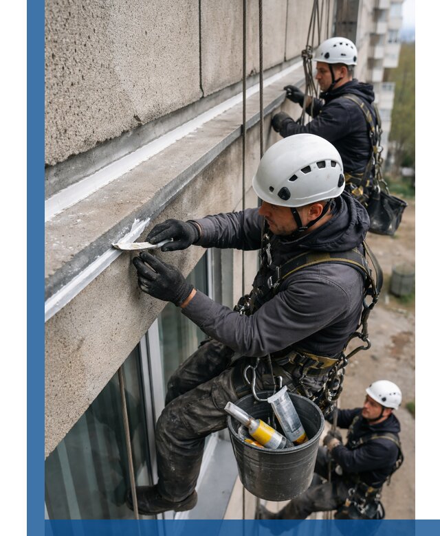 Герметизация примыкания балкона в Новокубанске под ключ с гарантией