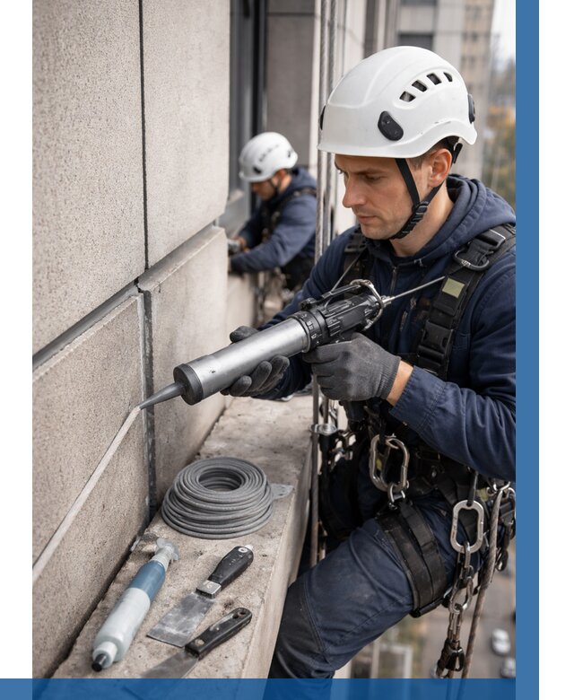 Герметизация деформационных швов фасада в Новокубанске от 728 | ВЫСОТНИК-Нкб