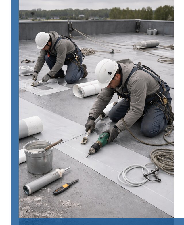 Ремонт мембранной кровли в Новокубанске качественно и с гарантией