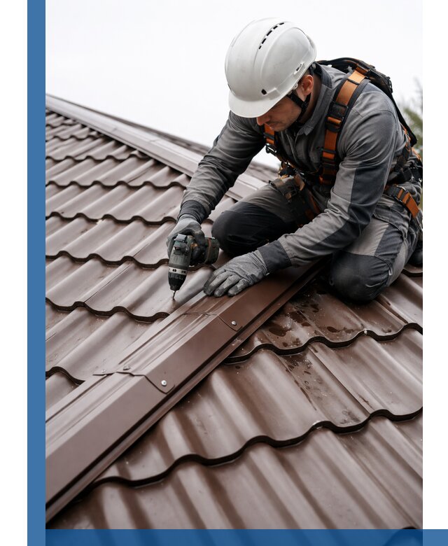 Ремонт металлочерепицы на крыше в Новокубанске профессионально