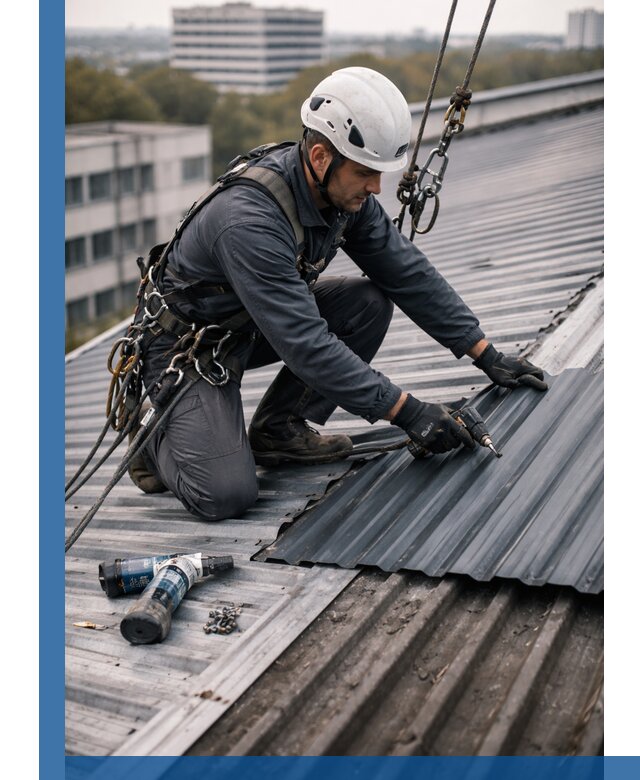 Ремонт профнастила на кровле в Новокубанске, работы под ключ