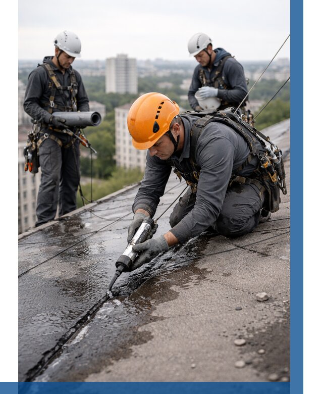 Устранение протечек кровли в Новокубанске от 12478 р. | ВЫСОТНИК-Нкб