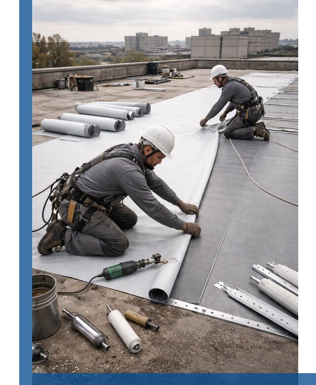 Монтаж мембранной кровли в Новокубанске для промышленных зданий