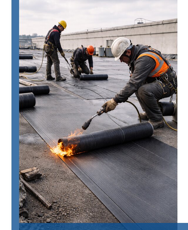 Монтаж наплавляемой кровли в Новокубанске профессионально