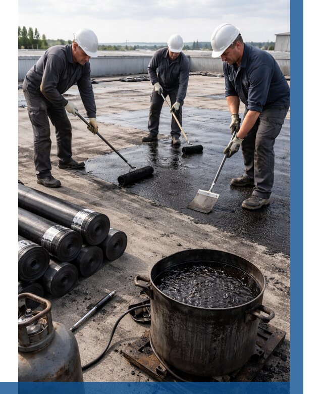 Гидроизоляция кровли мастикой в Новокубанске от 624 р. | ВЫСОТНИК-Нкб