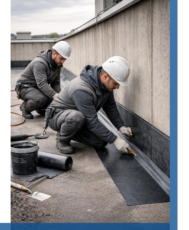 Гидроизоляция примыканий на кровле в Новокубанске от 936 р. | ВЫСОТНИК-Нкб