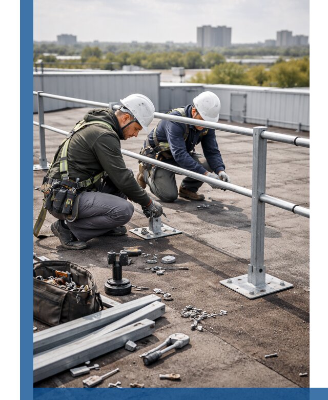 Монтаж кровельного ограждения в Новокубанске под ключ с гарантией