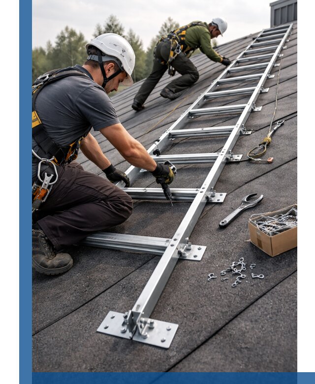 Профессиональный монтаж кровельной лестницы в Новокубанске под ключ