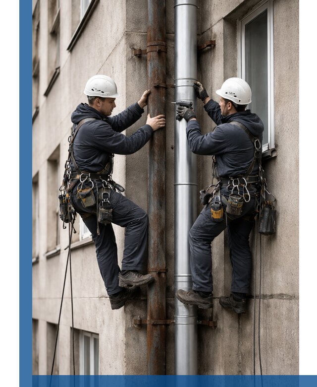 Замена водосточных труб в Новокубанске: монтаж и демонтаж под ключ