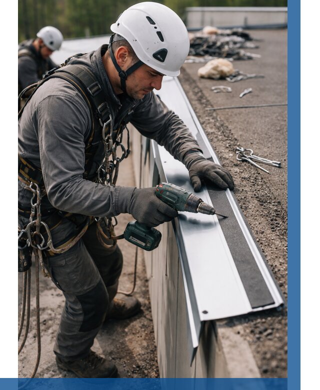 Монтаж капельника на кровле в Новокубанске от 312 р. | ВЫСОТНИК-Нкб