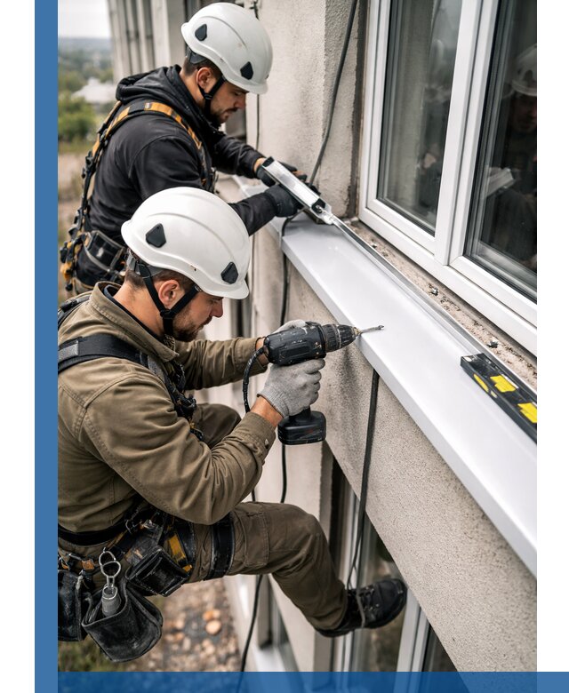 Профессиональный монтаж оконных отливов и отведения воды в Новокубанске