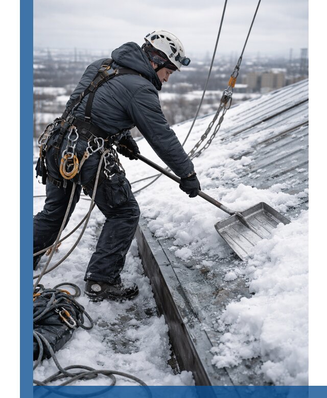 Профессиональная очистка кровли от снега и наледи в Новокубанске