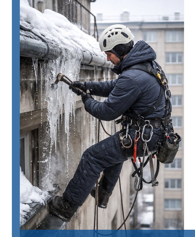 Удаление наледи и чистка водостоков в Новокубанске оперативно и безопасно