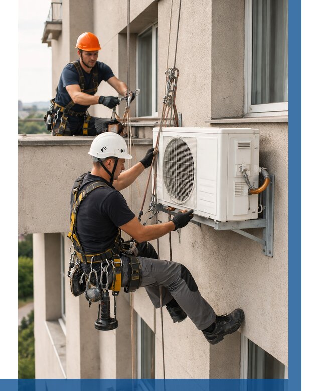 Монтаж внешнего блока кондиционера в Новокубанске от 6759 р. | ВЫСОТНИК-Нкб