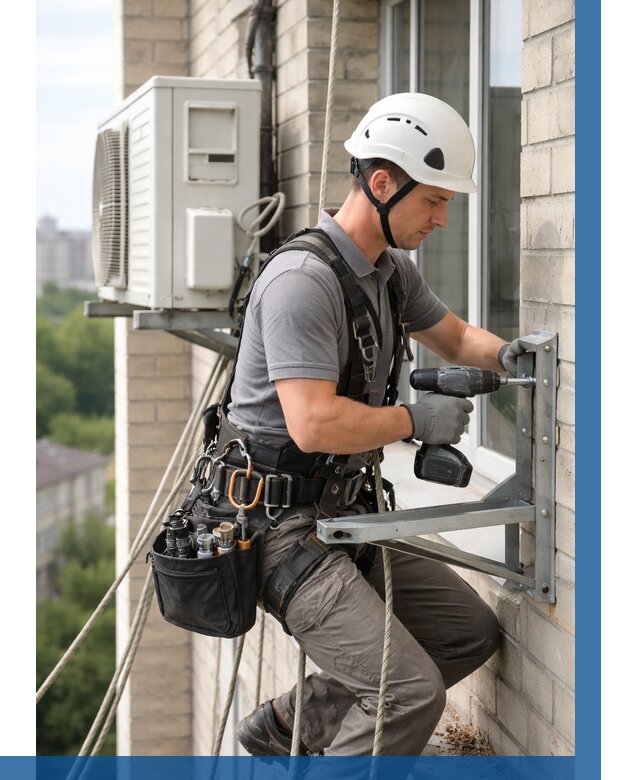 Установка кронштейнов кондиционера в Новокубанске от 3639 р. | ВЫСОТНИК-Нкб