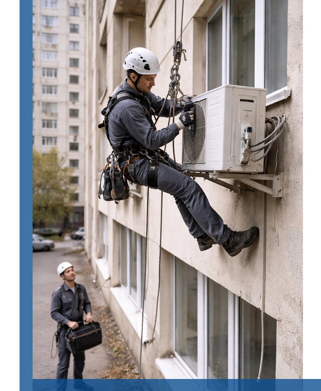 Демонтаж внешнего блока кондиционера в Новокубанске профессионально