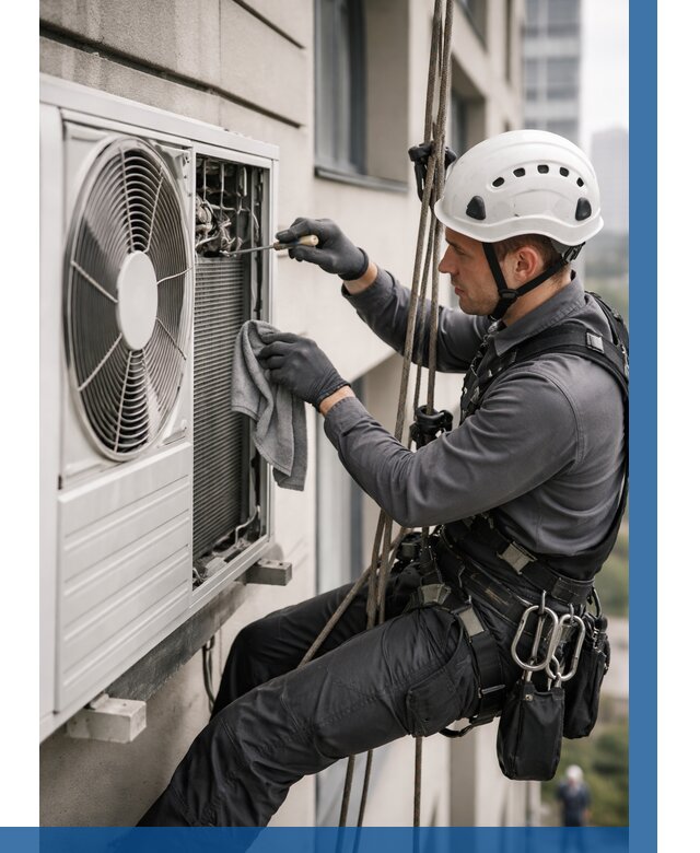 Обслуживание внешнего блока кондиционера в Новокубанске от 2807 р.ВЫСОТНИК-Нкб