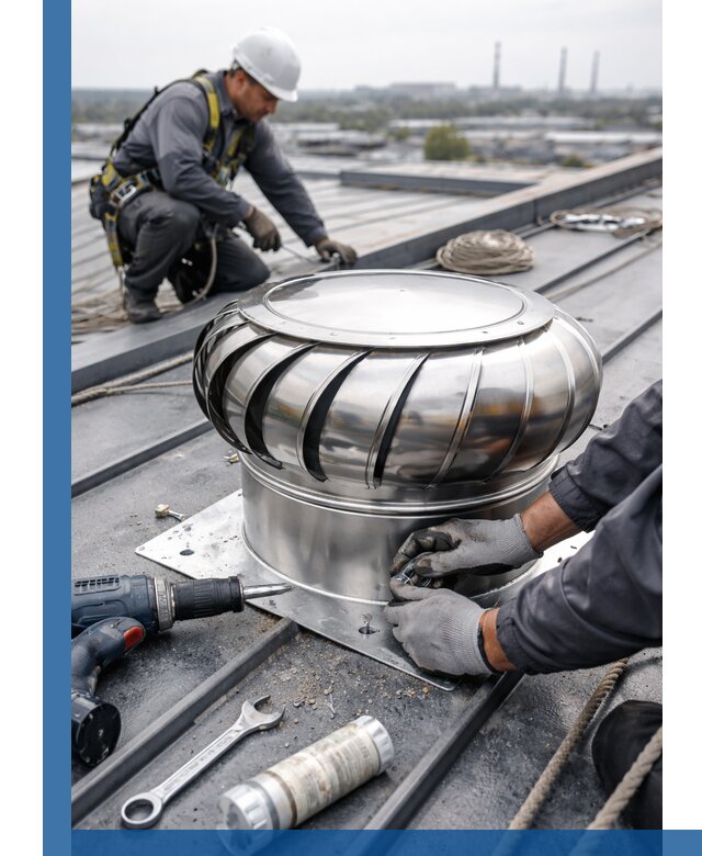 Установка дефлекторов на кровле в Новокубанске профессионально