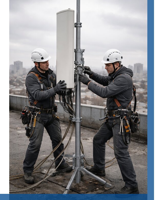 Монтаж антенн связи на крыше в Новокубанске от 8838 р. | ВЫСОТНИК-Нкб