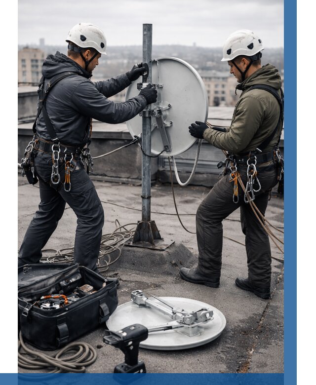 Демонтаж антенн на крыше в Новокубанске от 4679 р. | ВЫСОТНИК-Нкб