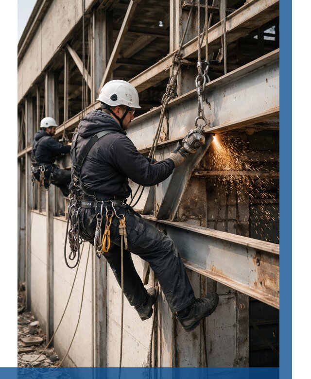 Демонтаж металлоконструкций на высоте в Новокубанске от 6759р. |ВЫСОТНИК-Нкб