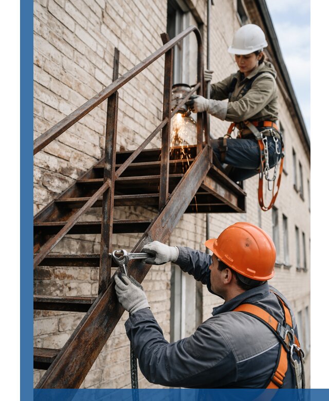 Ремонт и восстановление пожарных лестниц с выездом в Новокубанске