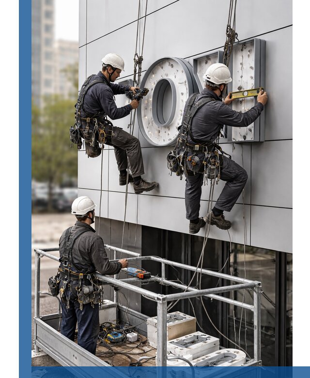 Профессиональный монтаж световых букв в Новокубанске под ключ
